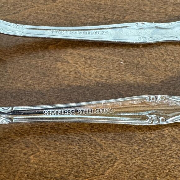 Winco Elegance Tea Spoon Set Stainless Steel Silver Set of 2 - Picture 5 of 6